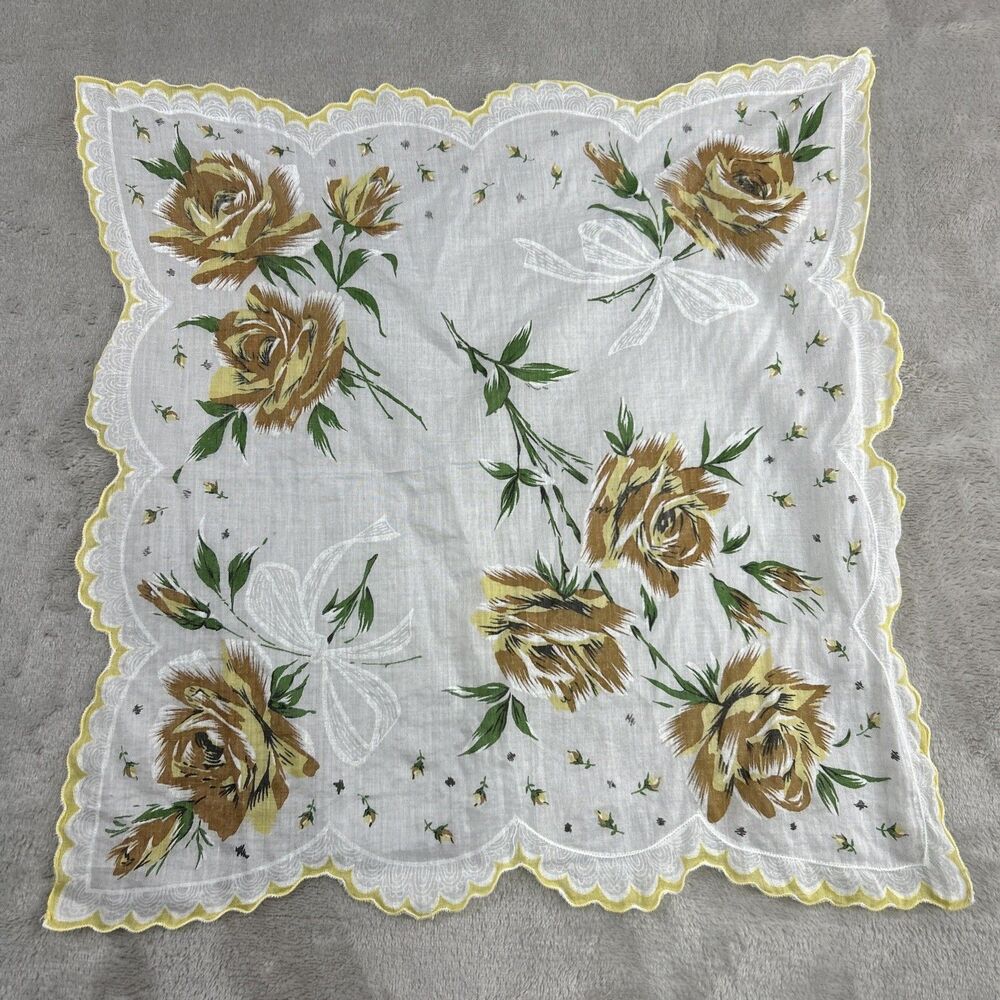 Vtg Erin O'Dell Handkerchief Hankie Lot Floral Embroidered Mother Mix Brands - Picture 5 of 10